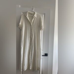 Wilfred Aritzia linen shirt dress